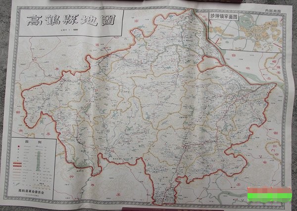 高明,鹤山合并时的高鹤县地图   鹤山在线图片