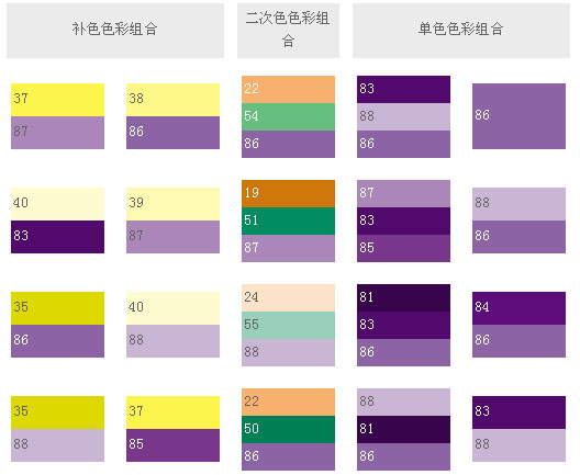 主题: [推荐]配色方案及色标