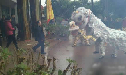 鹤山中东西新年舞狮 门口村醒狮队