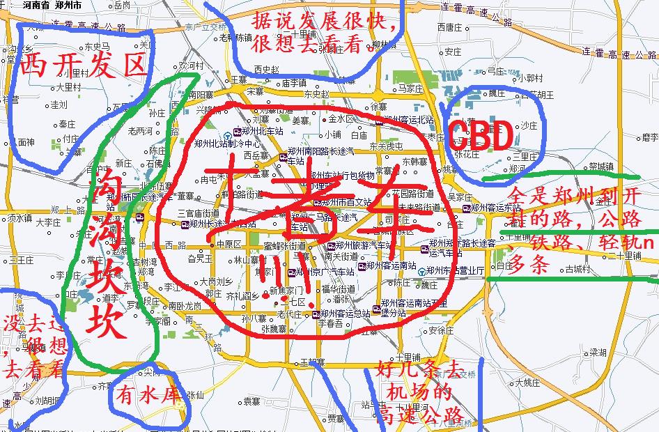 网友眼中的郑州地图,谁弄个中牟地图啊?