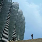 建设中的济南新体育场馆采风