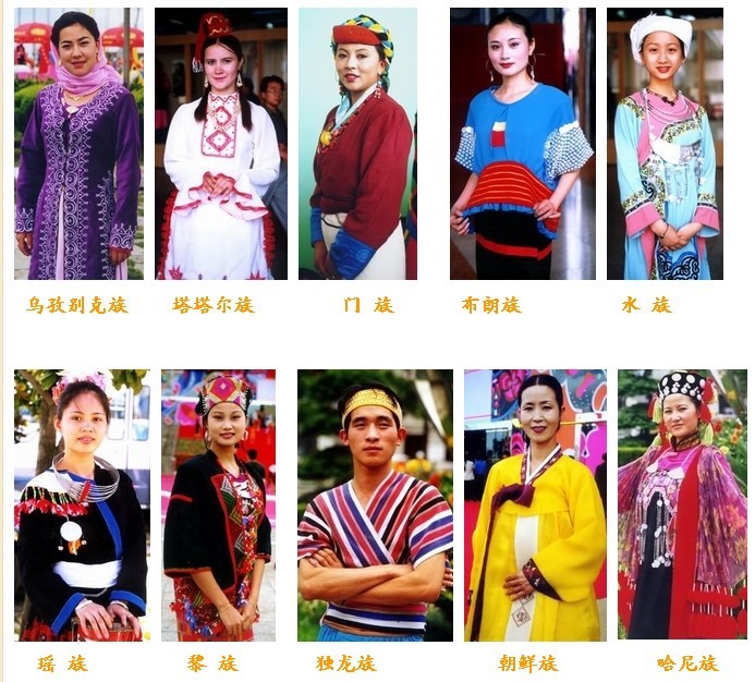终于凑齐了:56个民族的精美服饰