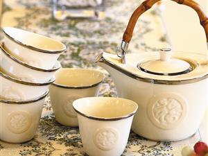 中国工艺美术金奖 简爱家居 福字7头茶具陶瓷套装 特价